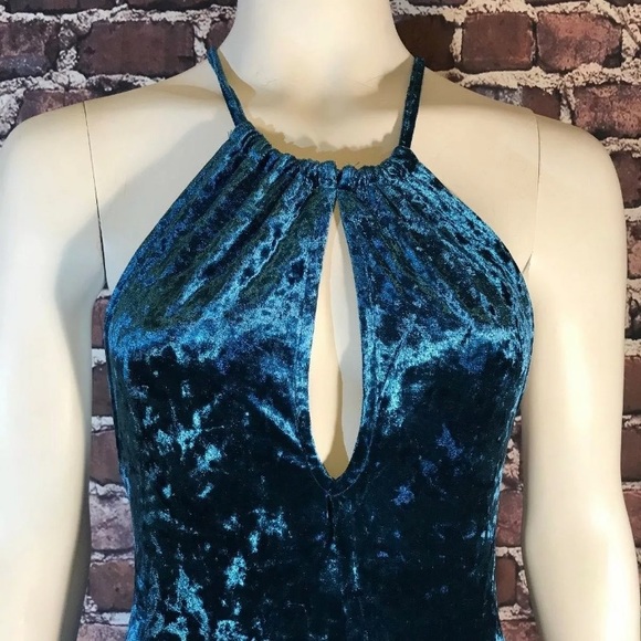 NWT size XS  Velvet blue Open back Bodysuit - Picture 2 of 6
